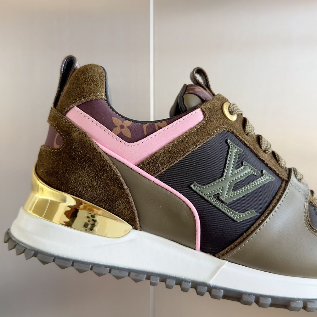 Louis Vuitton Run Away Sneaker Green And Brown Monogram 1AAP4L - Image 4