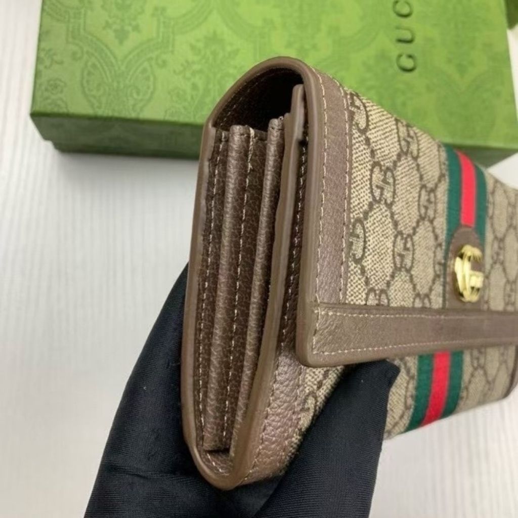 Gucci Ophidia Continental Wallet Brown GG Supreme 19Cm 523153 96IWG 8745 - Image 7