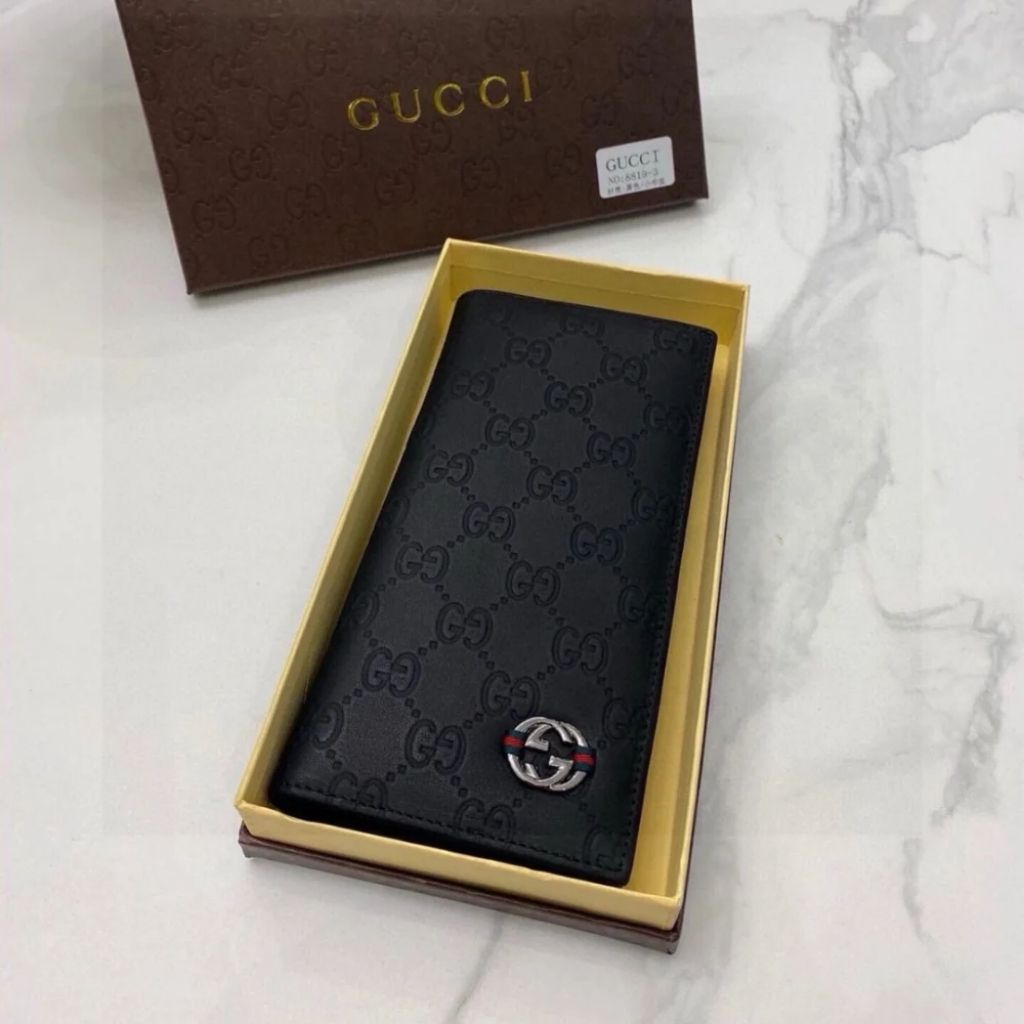 Gucci GG Signature Long Wallet Black 18cm - Image 4