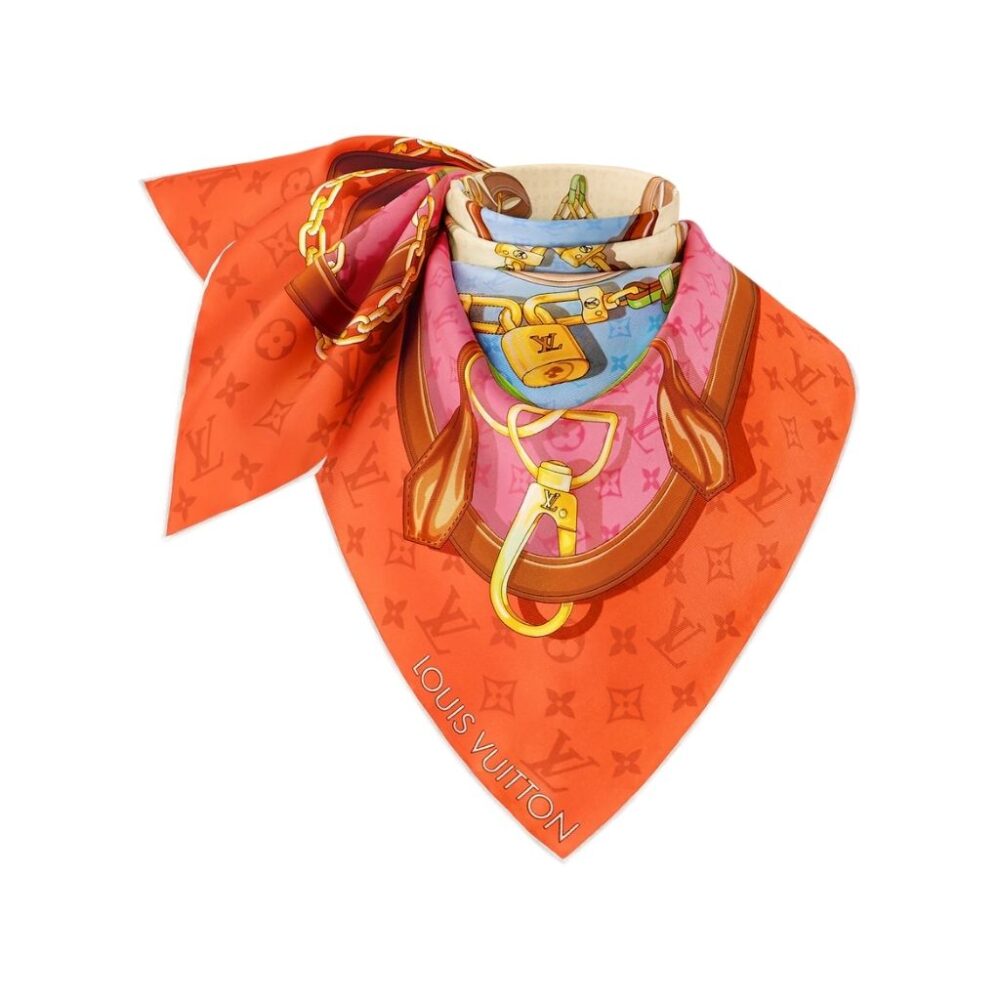 Alternative view of Louis Vuitton Flower And Scraps Red 90Cm M79925