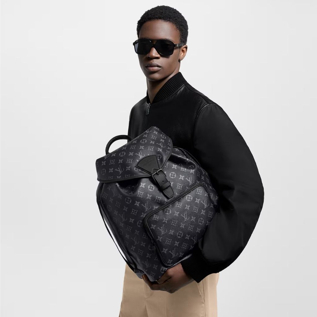 Louis Vuitton Montsouris Backpack Black Monogram Eclipse 32Cm M46683 - Image 7