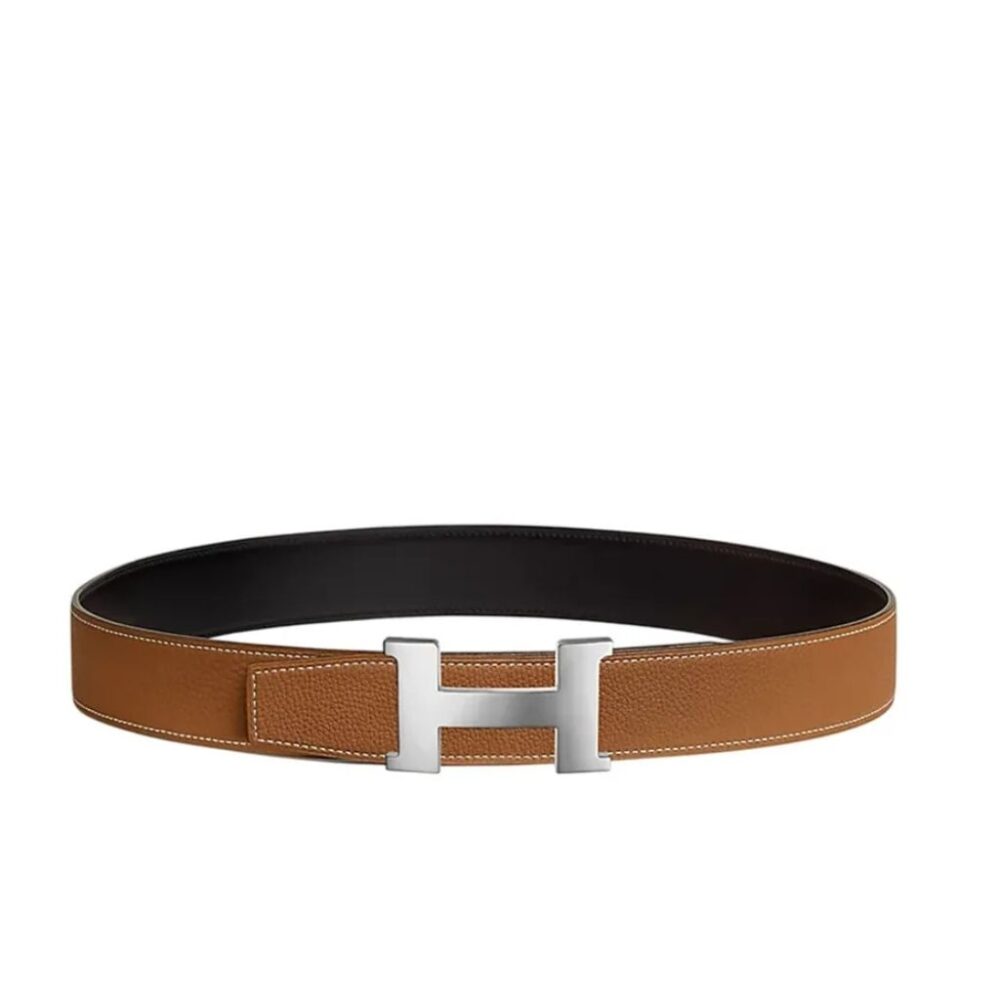 Hermes Constance Belt Buckle And Reversible Leather Strap Dark Brown 32Mm H064544CK05