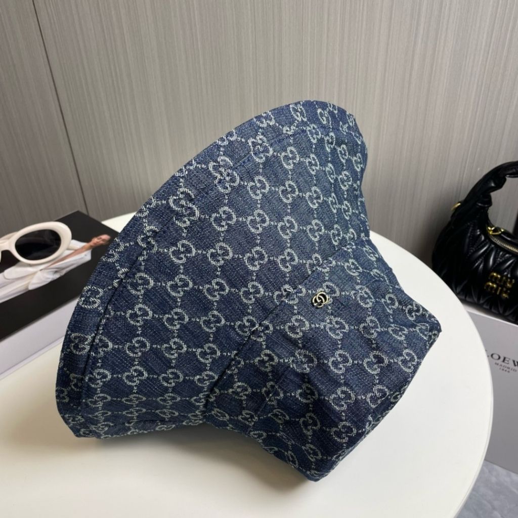 Gucci GG Cotton Denim Bucket Hat Blue Denim 875722 3HBJ3 4000 - Image 3