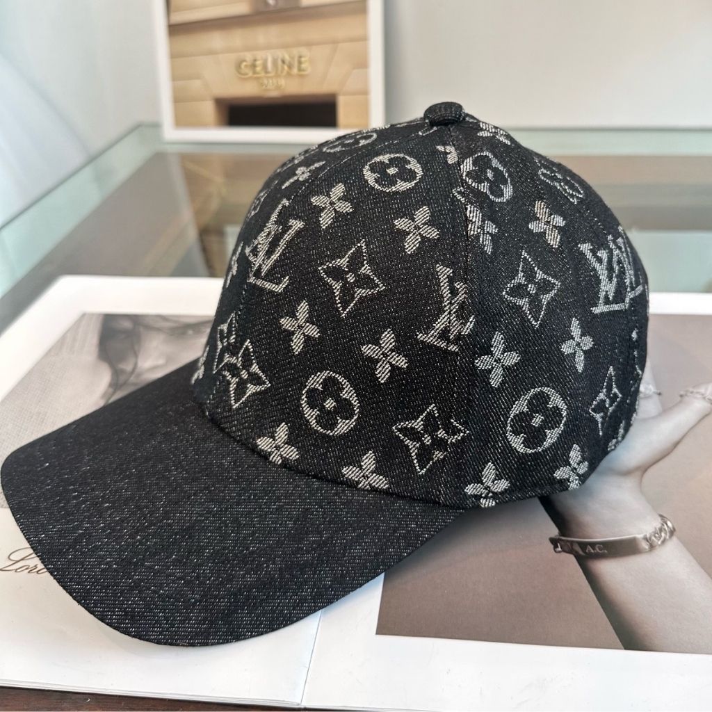 Louis Vuitton Denim Cap Black M5367M - Image 3