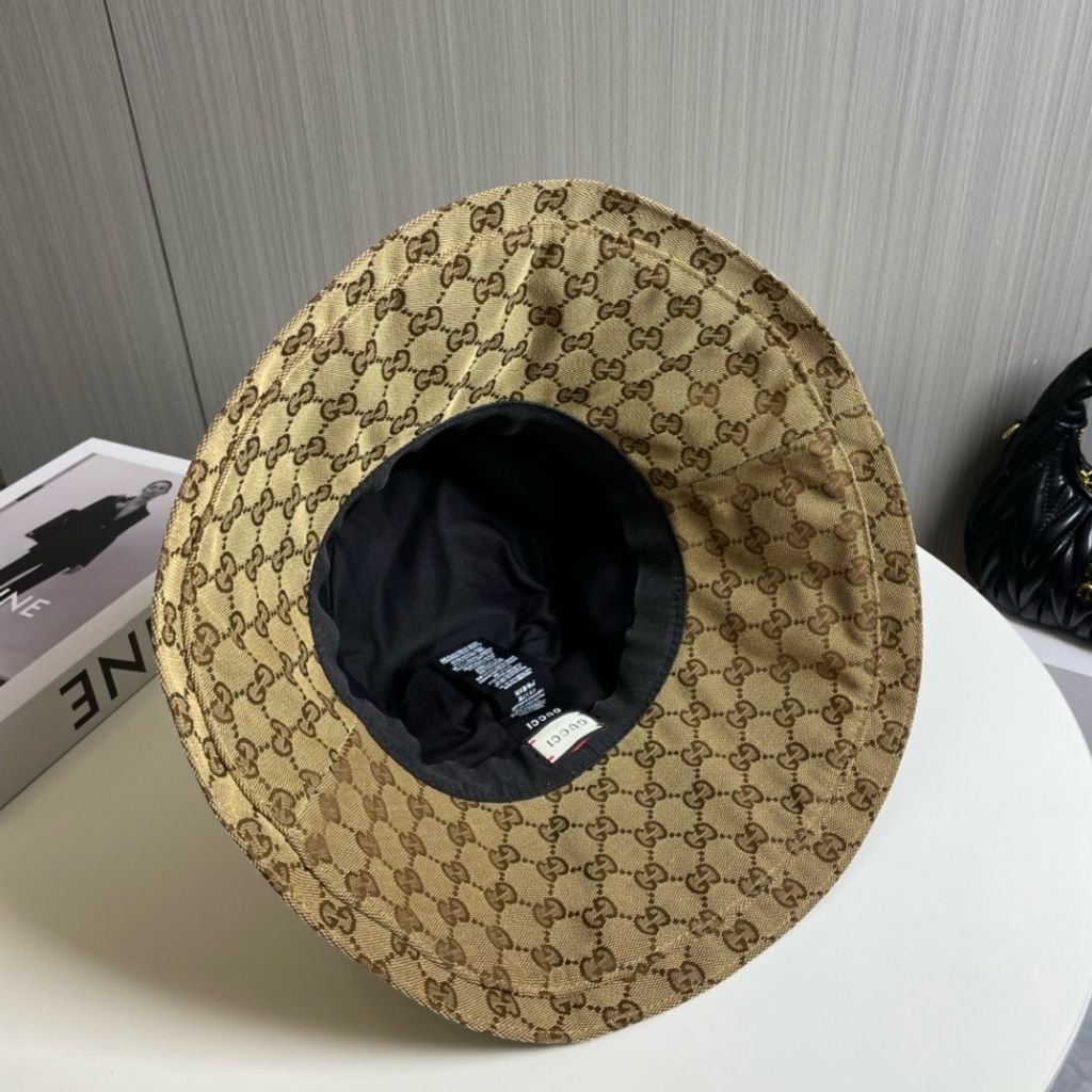 Gucci GG Cotton Canvas Bucket Hat Brown - Image 3