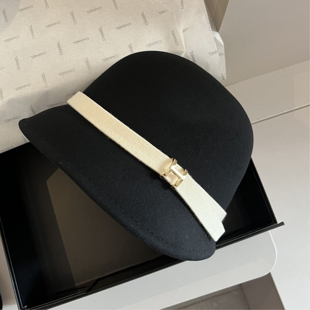 Hermes Wool Basin Bucket Hat Black - Image 4