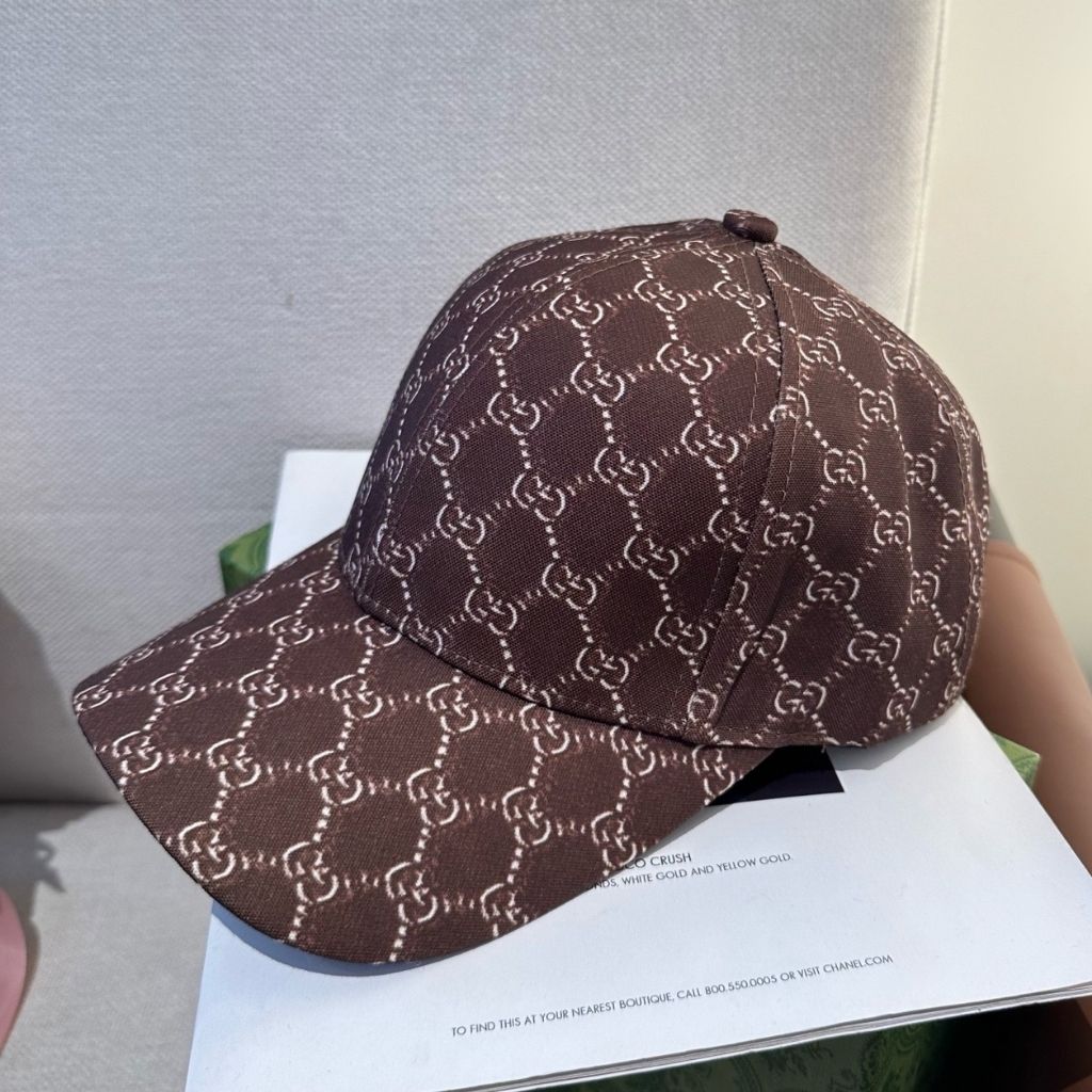 Gucci GG Canvas Baseball Hat Brown - Image 3