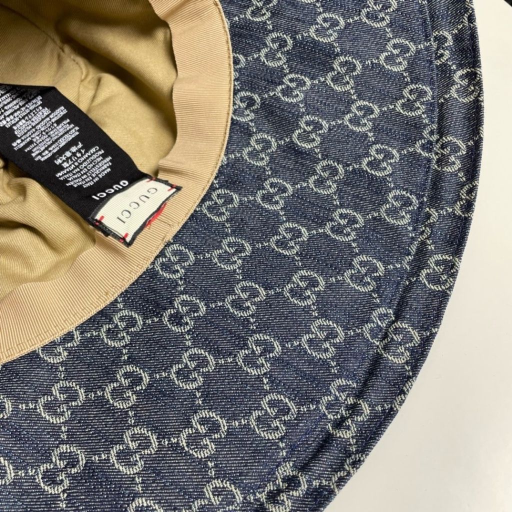 Gucci GG Cotton Denim Bucket Hat Blue Denim 875722 3HBJ3 4000 - Image 5