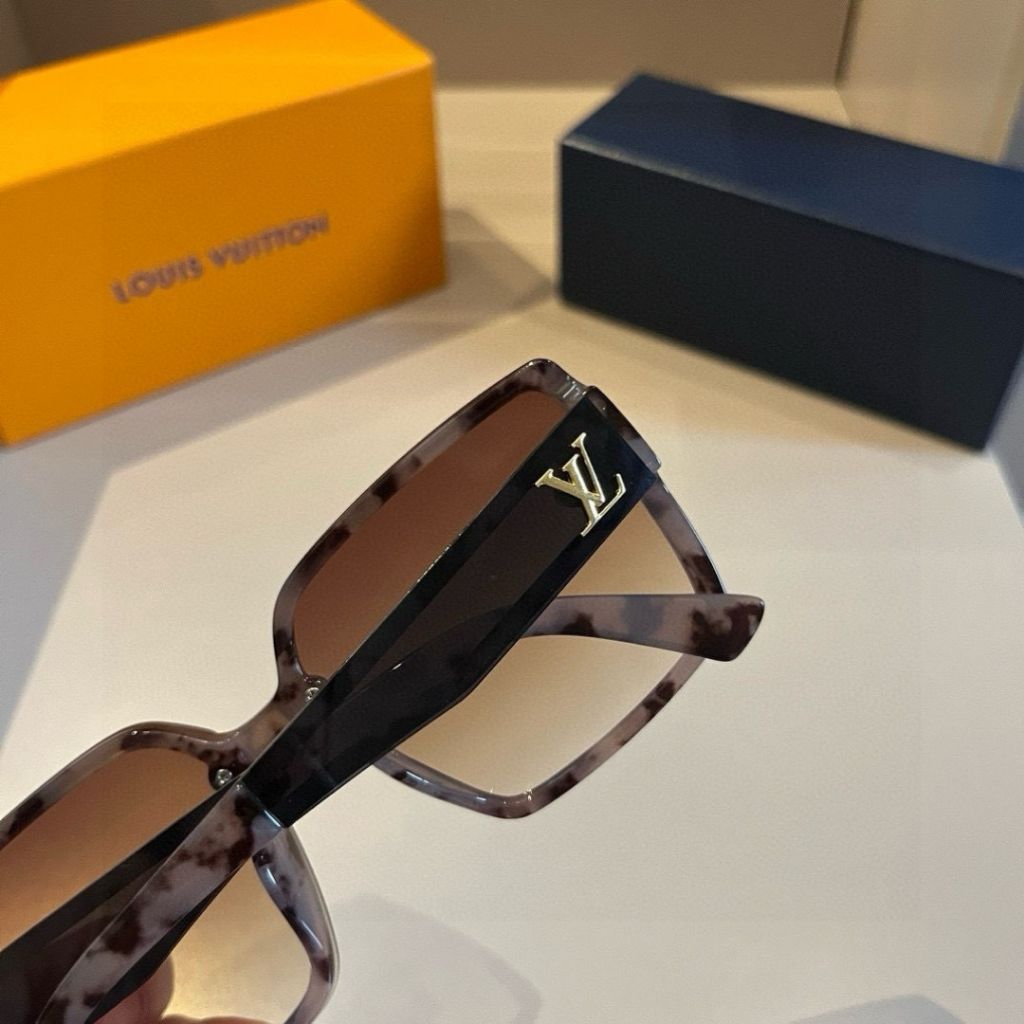 Louis Vuitton Clash Square Sunglasses Brown Monogram Z3148E - Image 5