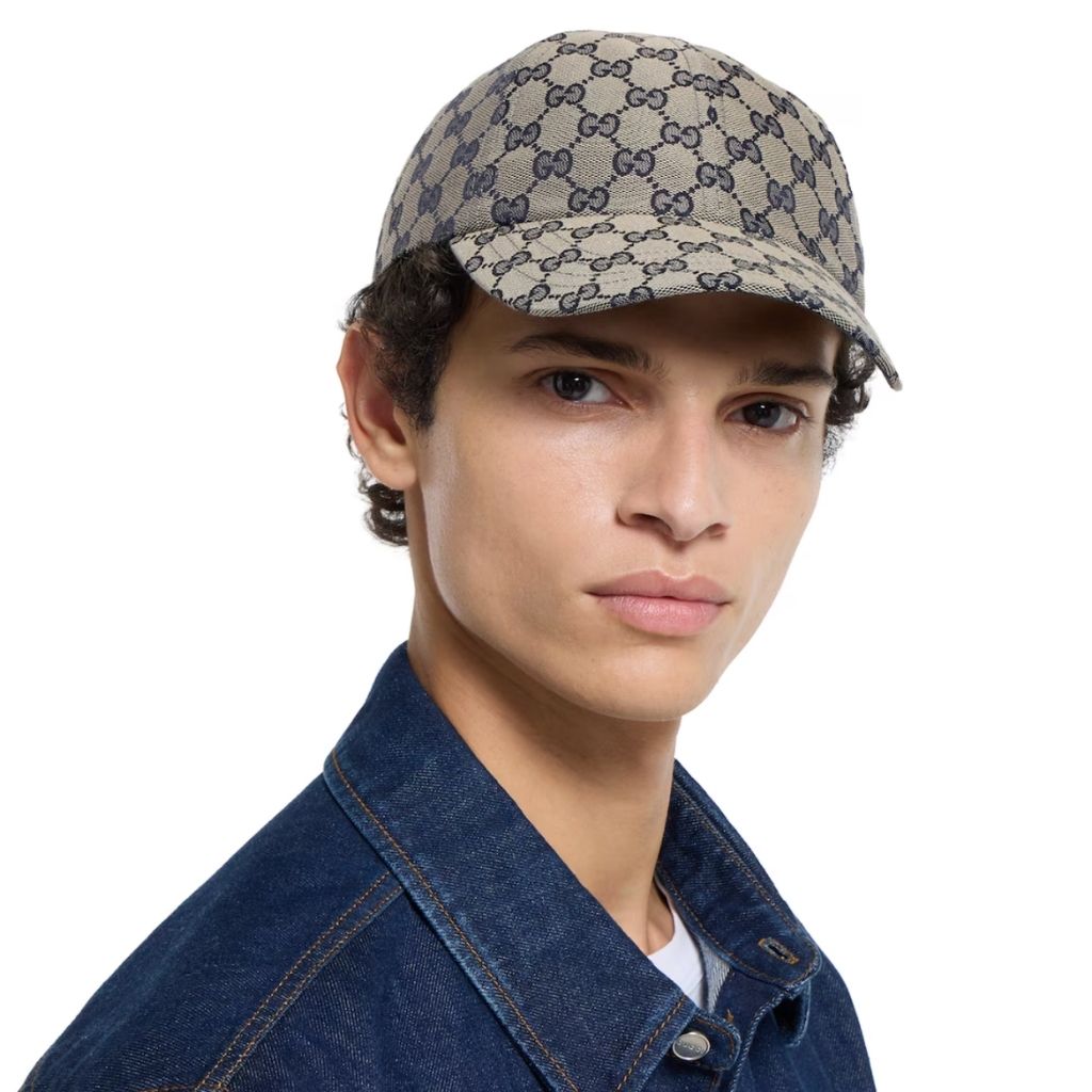 Gucci GG Cotton Canvas Baseball Hat Beige And Blue 862077 3HBJI 4368 - Image 6
