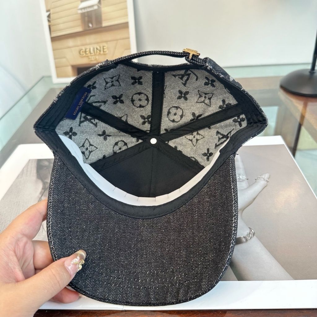 Louis Vuitton Denim Cap Black M5367M - Image 6