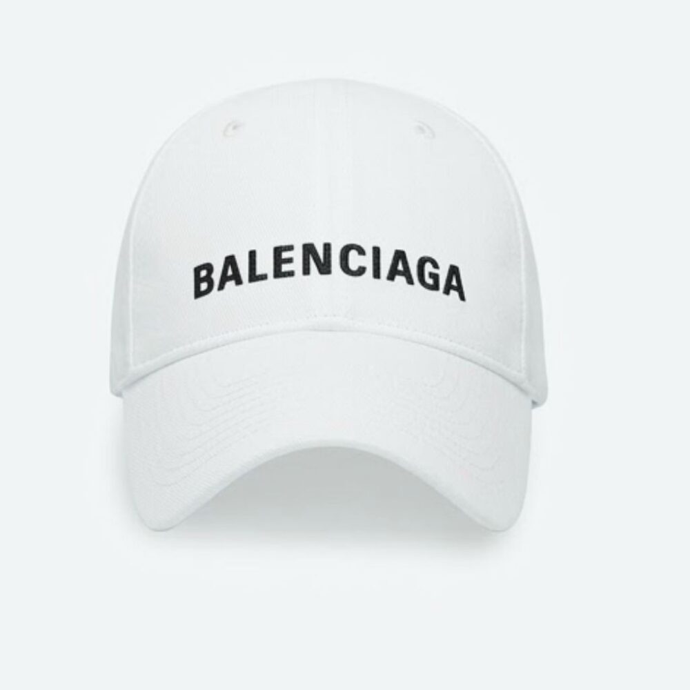 Balenciaga Classic Baseball Cap With Balenciaga Embroidered Logo In White
