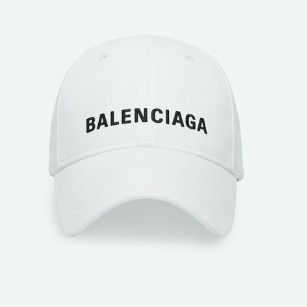 Balenciaga Classic Baseball Cap With Balenciaga Embroidered Logo In White