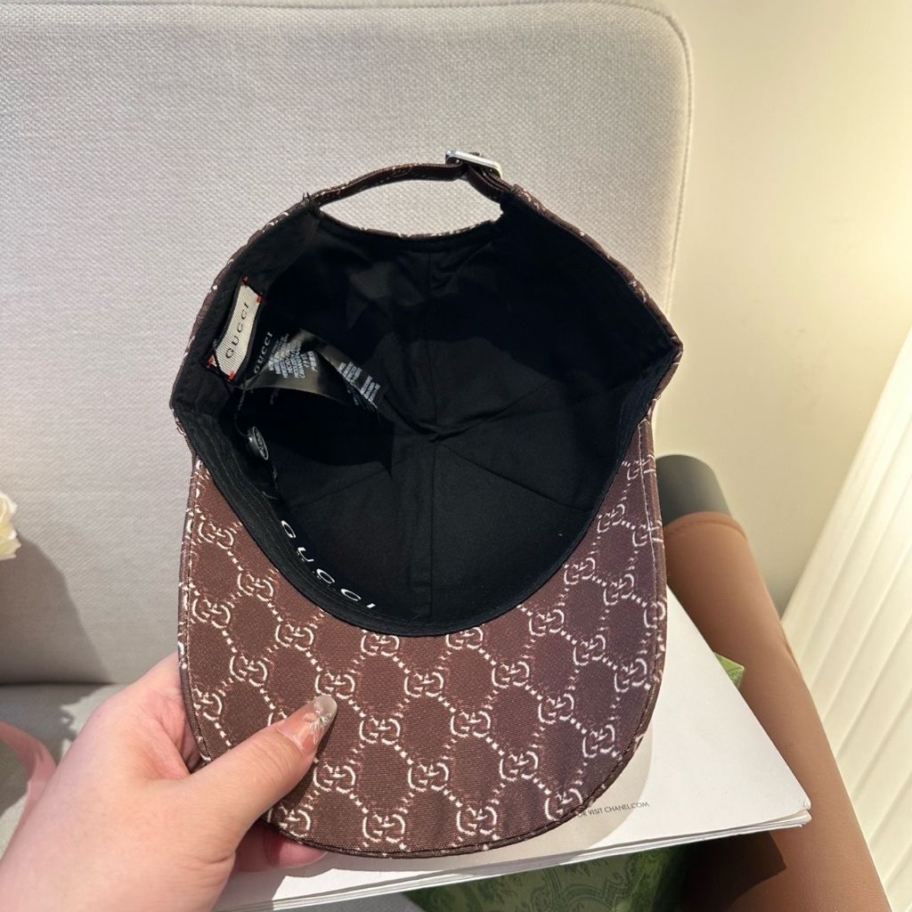 Gucci GG Canvas Baseball Hat Brown - Image 5