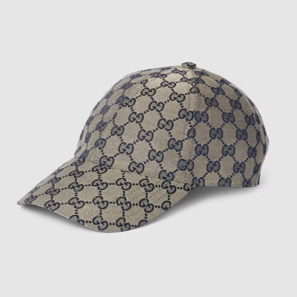 Gucci GG Cotton Canvas Baseball Hat Beige And Blue 862077 3HBJI 4368