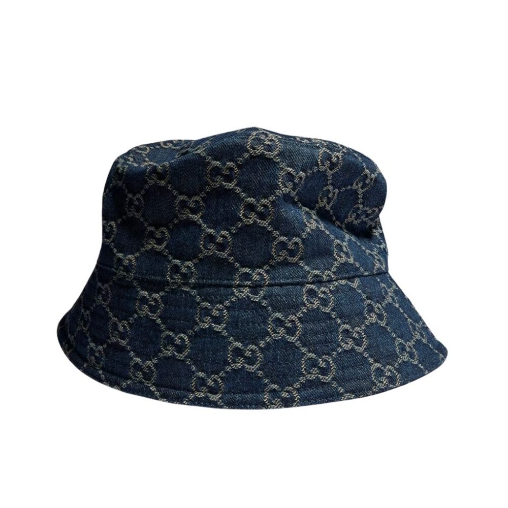 Gucci GG Cotton Denim Bucket Hat Blue Denim 875722 3HBJ3 4000
