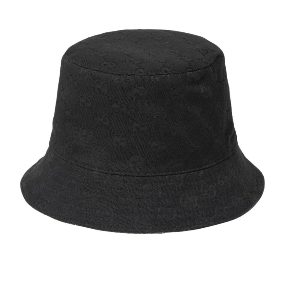 Gucci Reversible GG Canvas Bucket Hat Black 858612 3HBIZ 1079