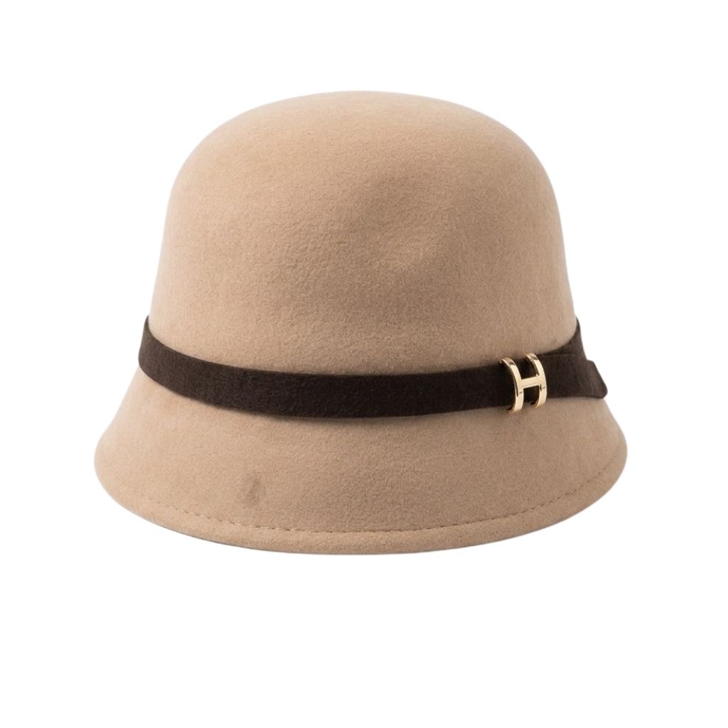 Hermes Wool Basin Hat Light Brown