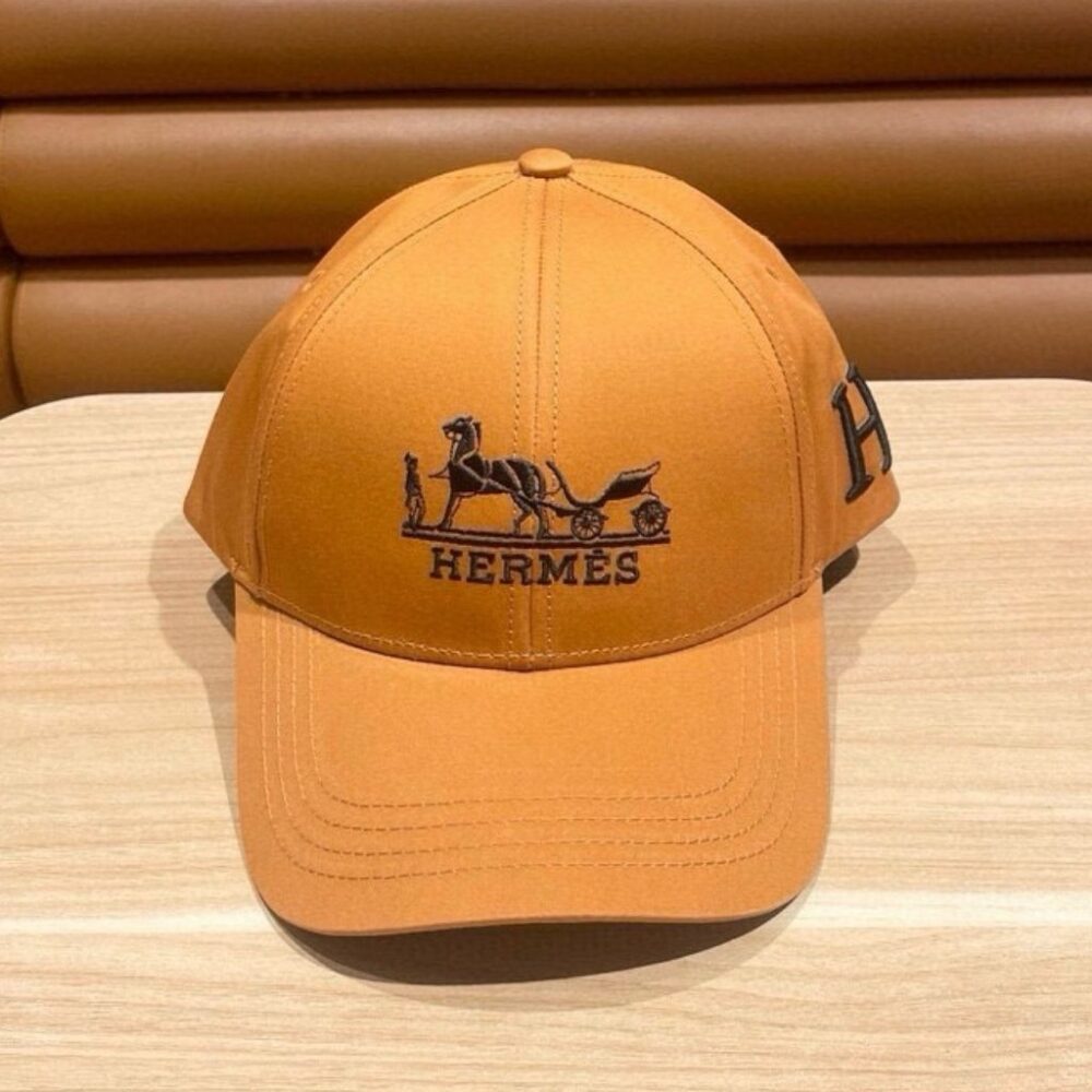 Alternative view of Hermes Nevada H'Cheval Cap Orange