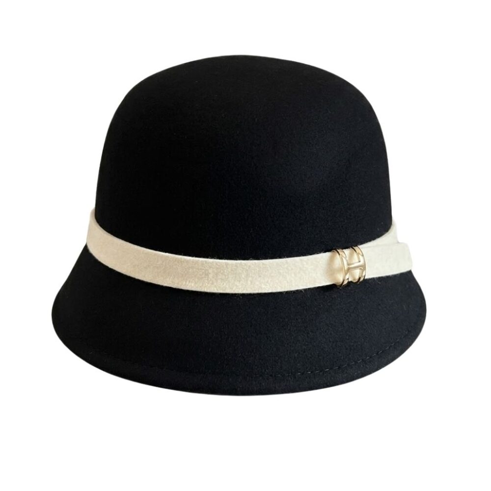 Hermes Wool Basin Bucket Hat Black