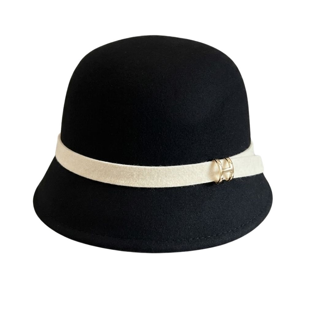 Hermes Wool Basin Bucket Hat Black