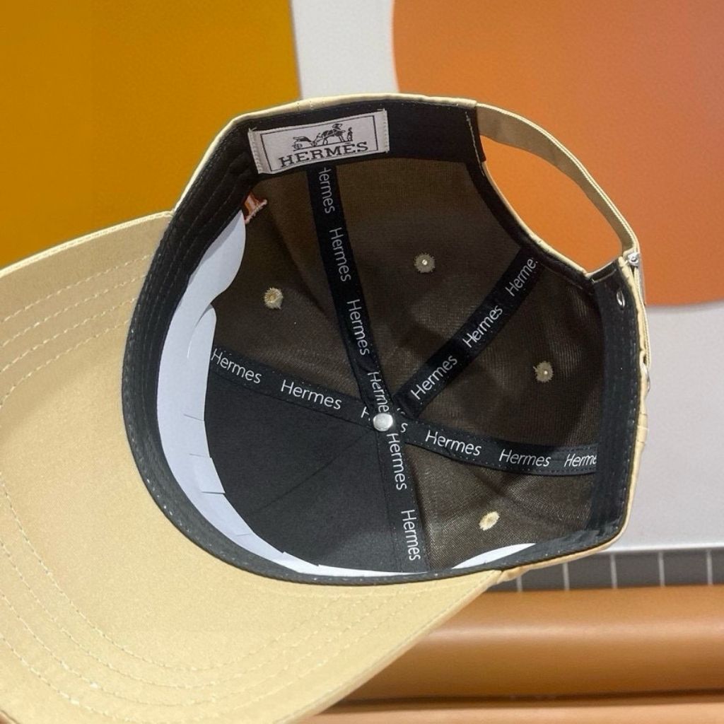 Hermes Nevada H'Cheval Cap Light Beige And Orange - Image 5