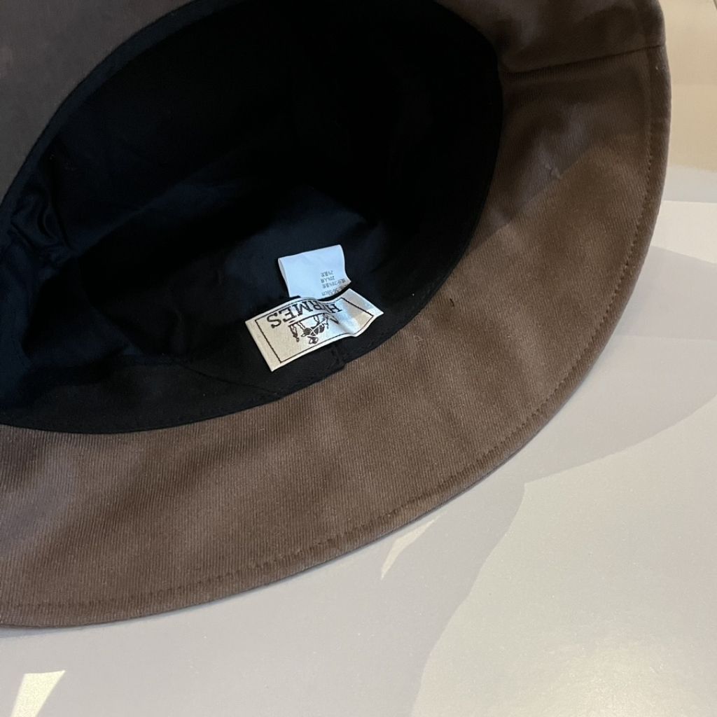 Hermes Milo Linen Bucket Hat Brown - Image 5