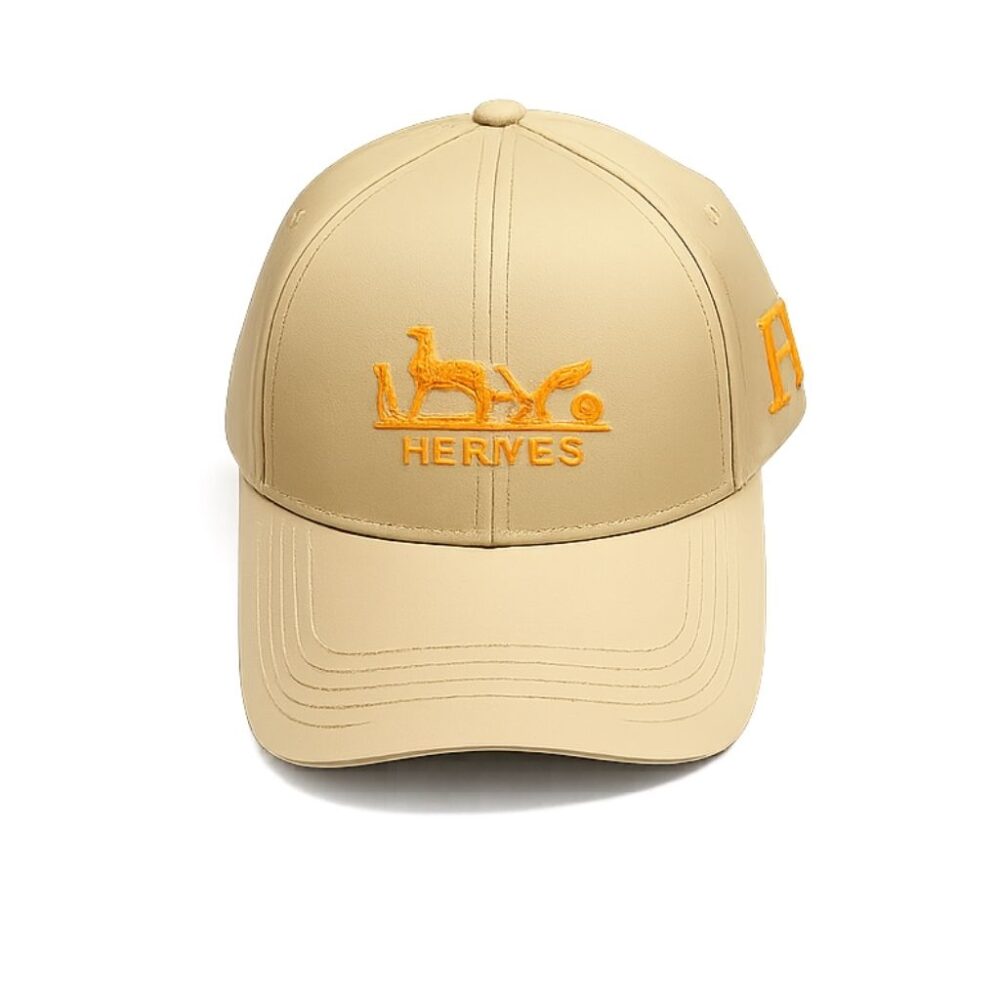 Hermes Nevada H'Cheval Cap Light Beige And Orange