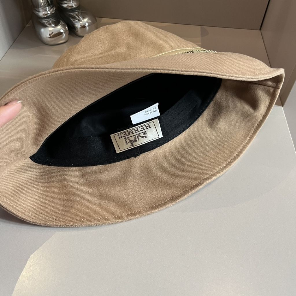 Hermes Milo Linen Bucket Hat Cream H261025N 9857 - Image 5