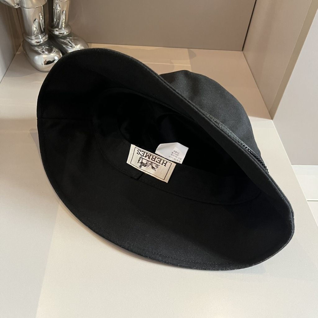 Hermes Milo Linen Bucket Hat Black - Image 6