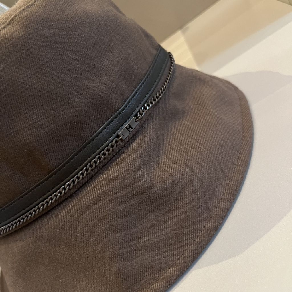 Hermes Milo Linen Bucket Hat Brown - Image 3