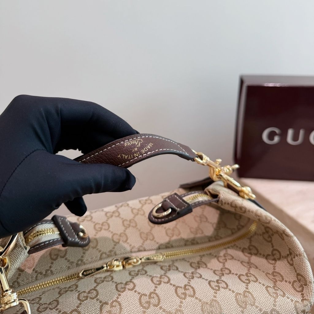Gucci Brera Medium Crossbody Bag Brown GG Canvas 33Cm 866938 FAFV9 9653 - Image 7