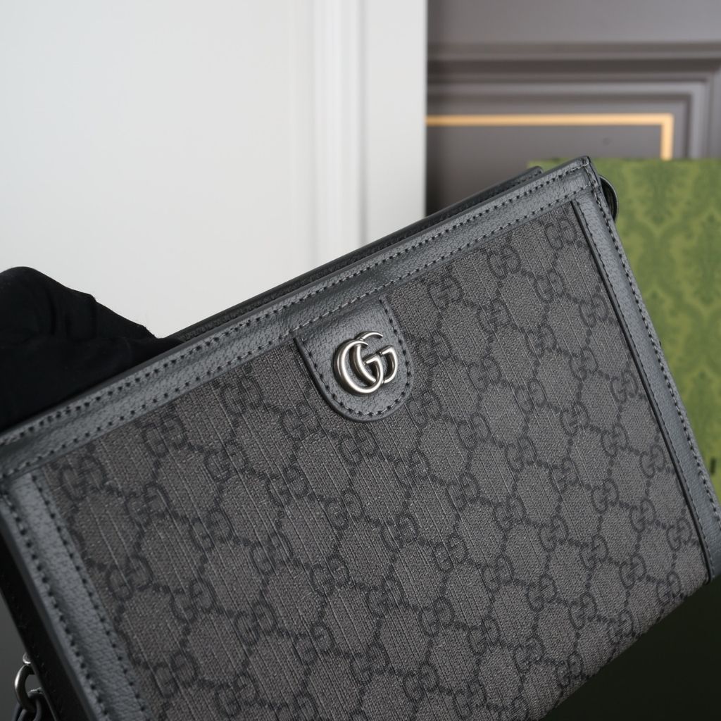 Gucci Ophidia Medium Pouch Black GG Supreme Canvas 26Cm 760243 UULBN 4055 - Image 3
