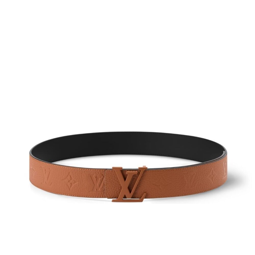 Louis Vuitton Initials Leather Monogram Reversible Belt  Brown 4Cm M4512U