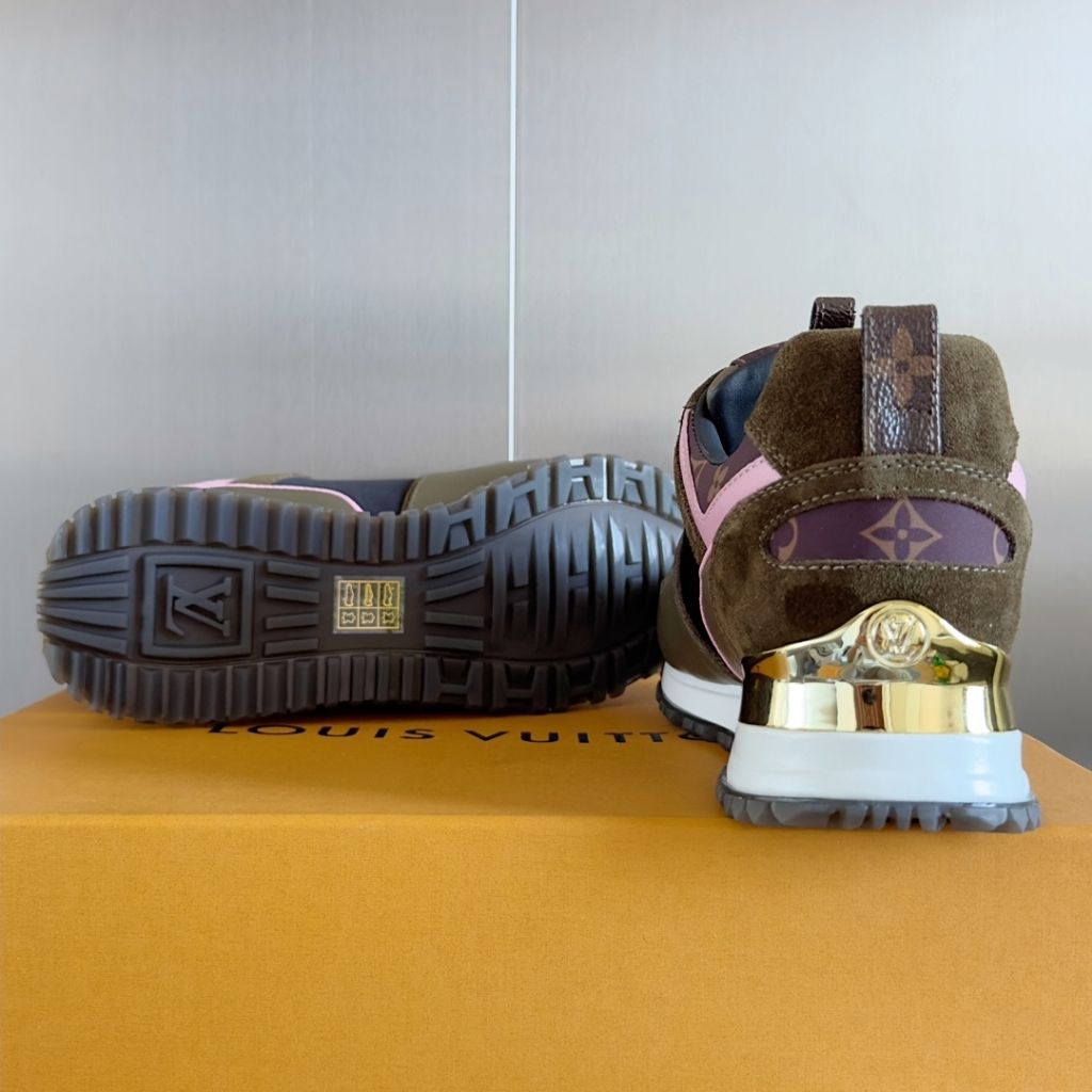 Louis Vuitton Run Away Sneaker Green And Brown Monogram 1AAP4L - Image 5