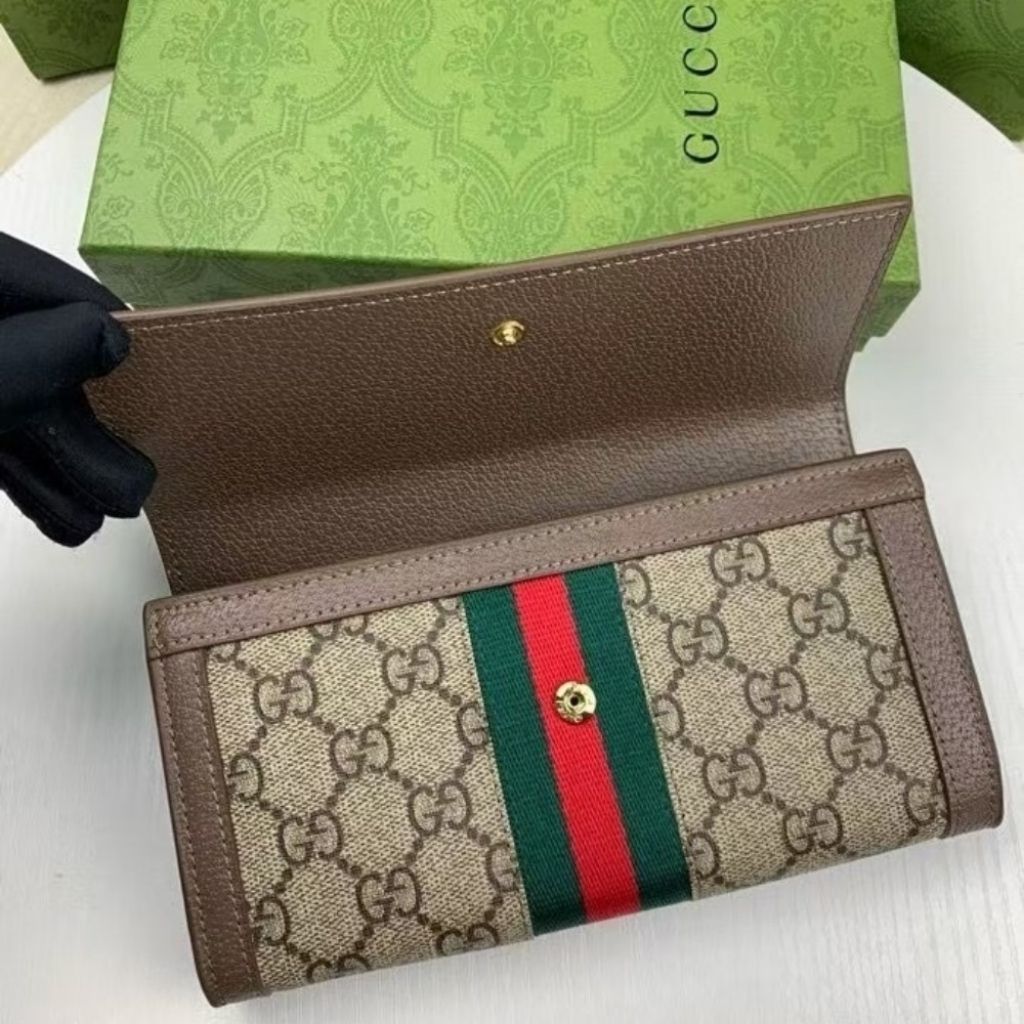 Gucci Ophidia Continental Wallet Brown GG Supreme 19Cm 523153 96IWG 8745 - Image 4