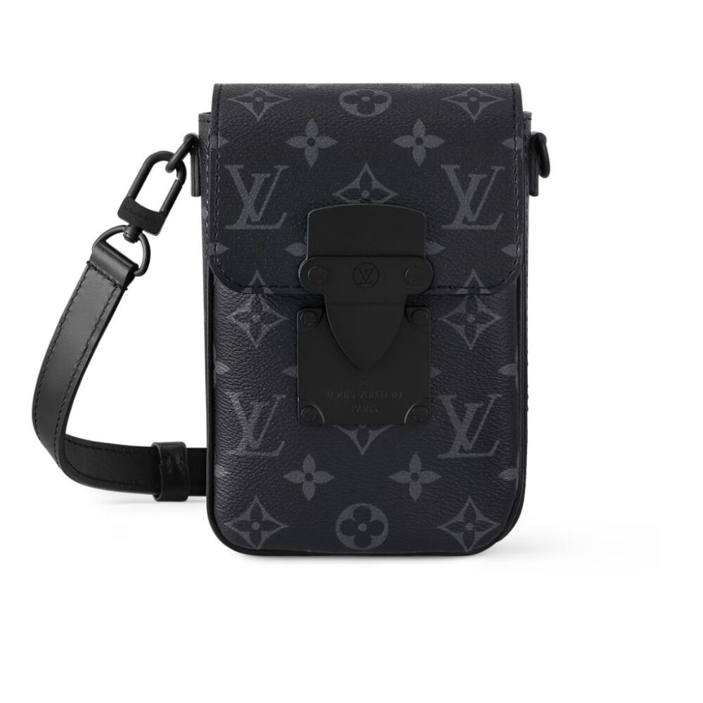 Louis Vuitton S-Lock Vertical Wearable Wallet Black 12Cm M82252