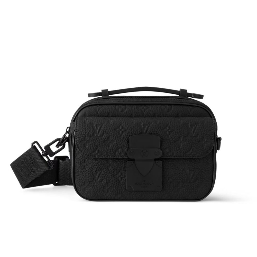 Louis Vuitton S Lock Messenger Black 22Cm M58489