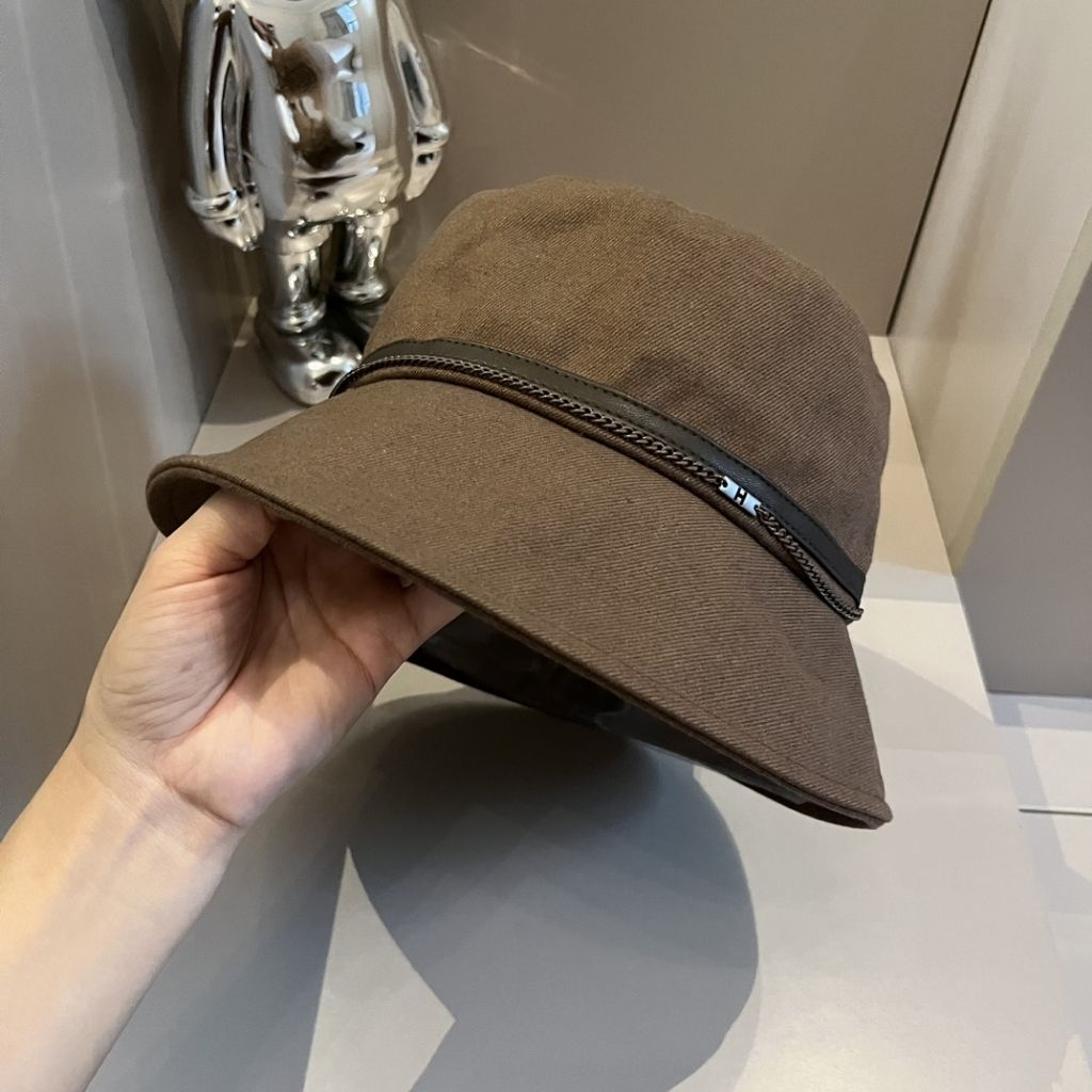 Hermes Milo Linen Bucket Hat Brown - Image 2