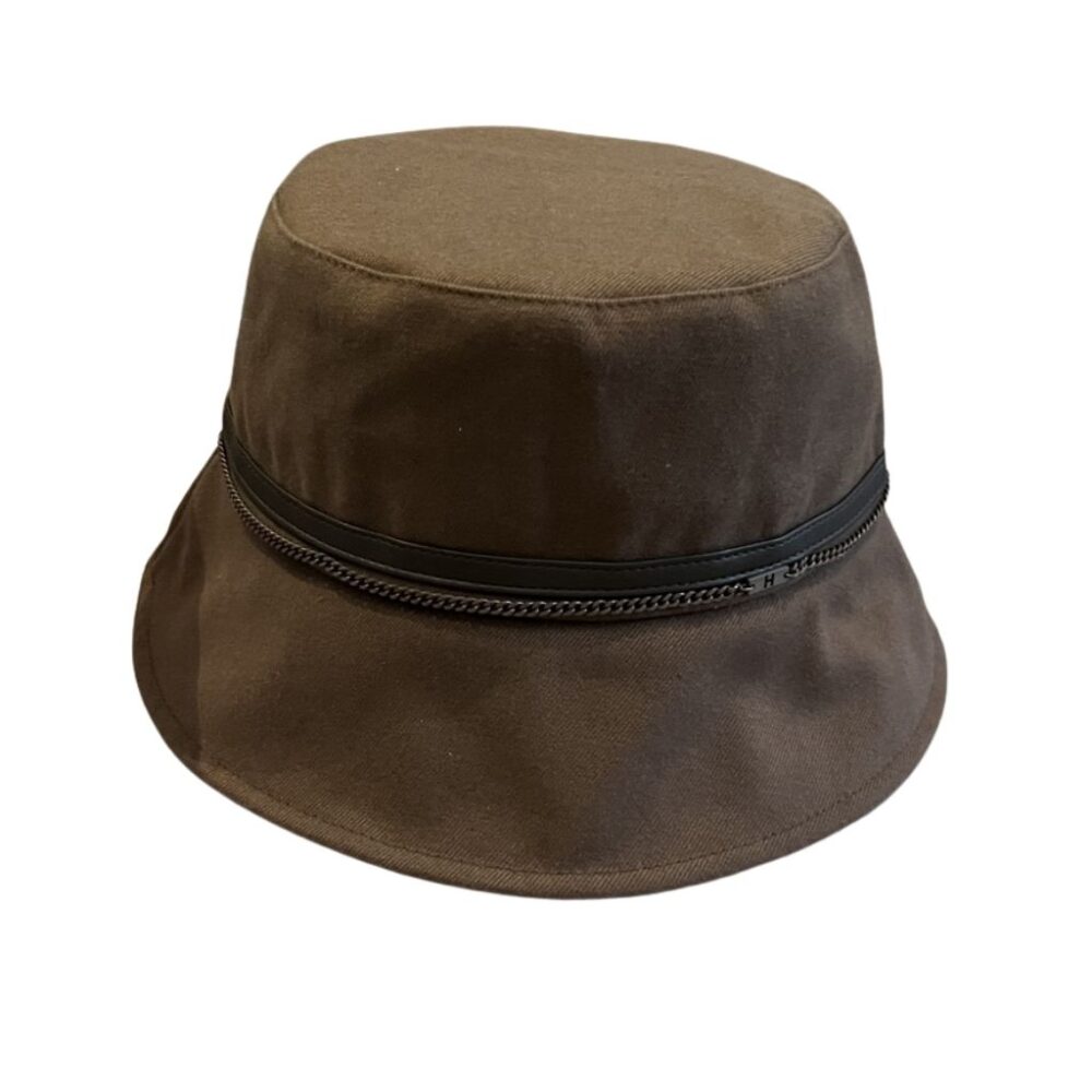 Hermes Milo Linen Bucket Hat Brown