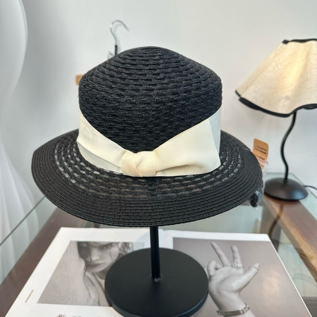 Louis Vuitton Only LV Black Straw Bucket Hat - Image 3