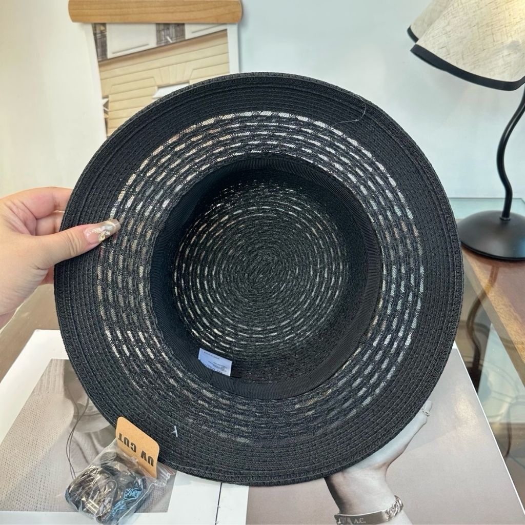 Louis Vuitton Only LV Black Straw Bucket Hat - Image 6