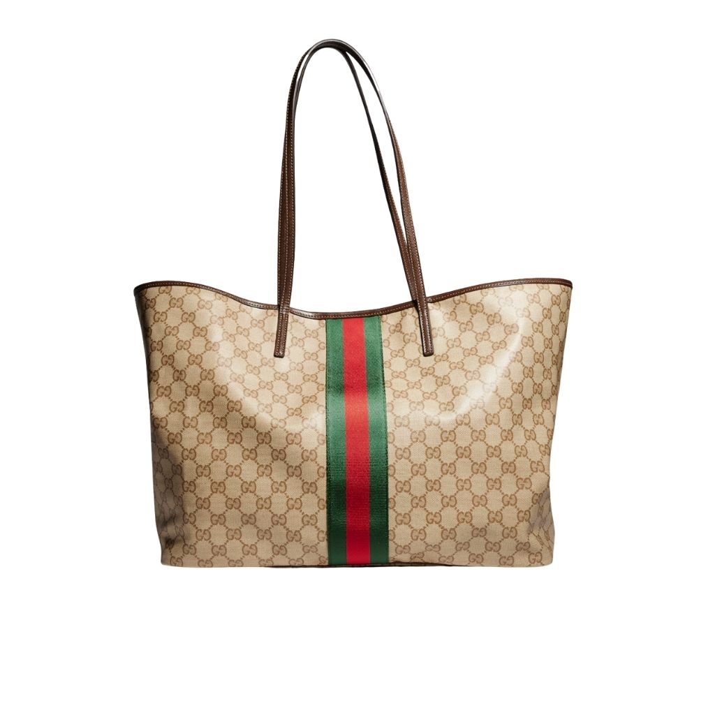 Gucci Tribeca Small Tote Bag Brown GG Canvas 25Cm 875236 FAF79 8547