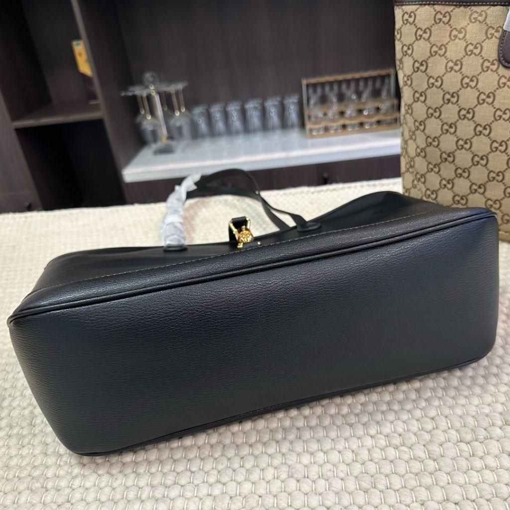 Gucci Jackie Medium Tote Bag Black Leather 45Cm 867015 AAGA7 1000 - Image 6