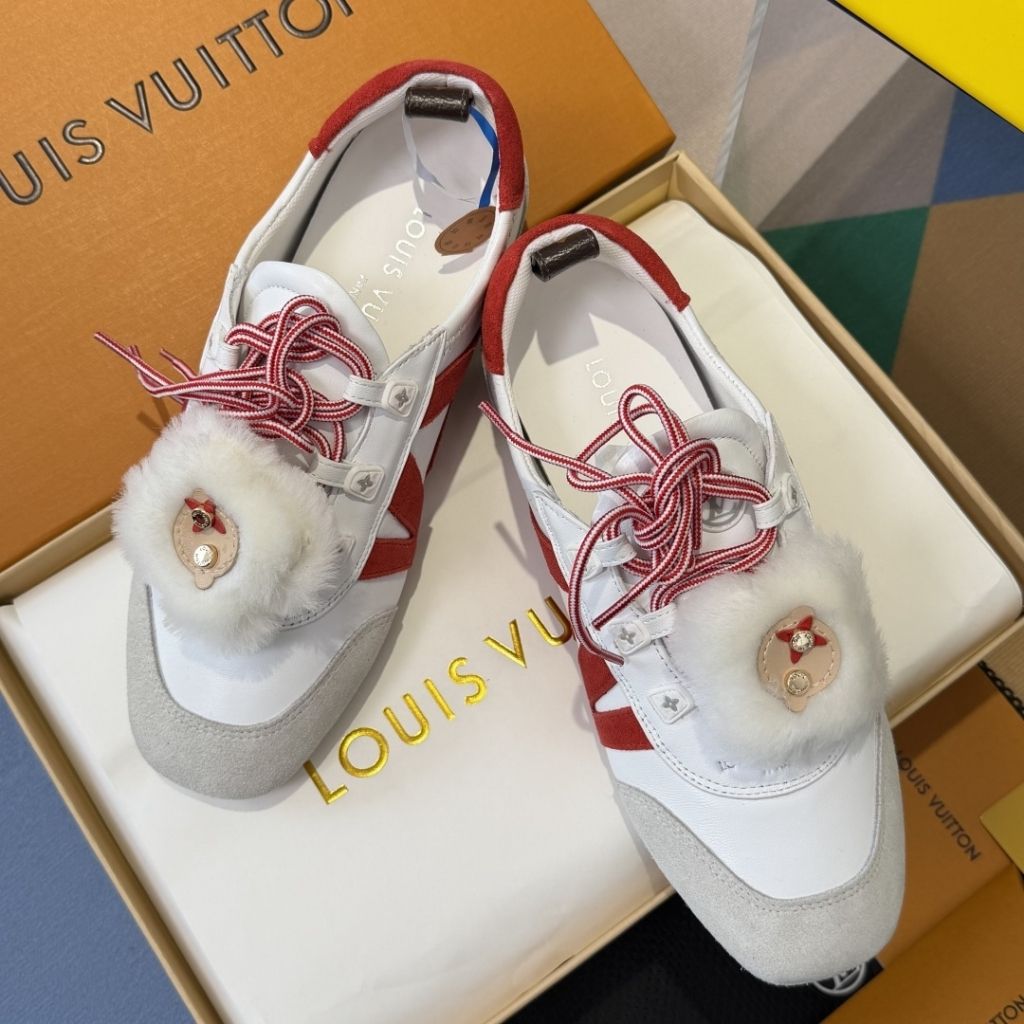 Louis Vuitton LV Sneakerina White And Red 1AJPCO - Image 4