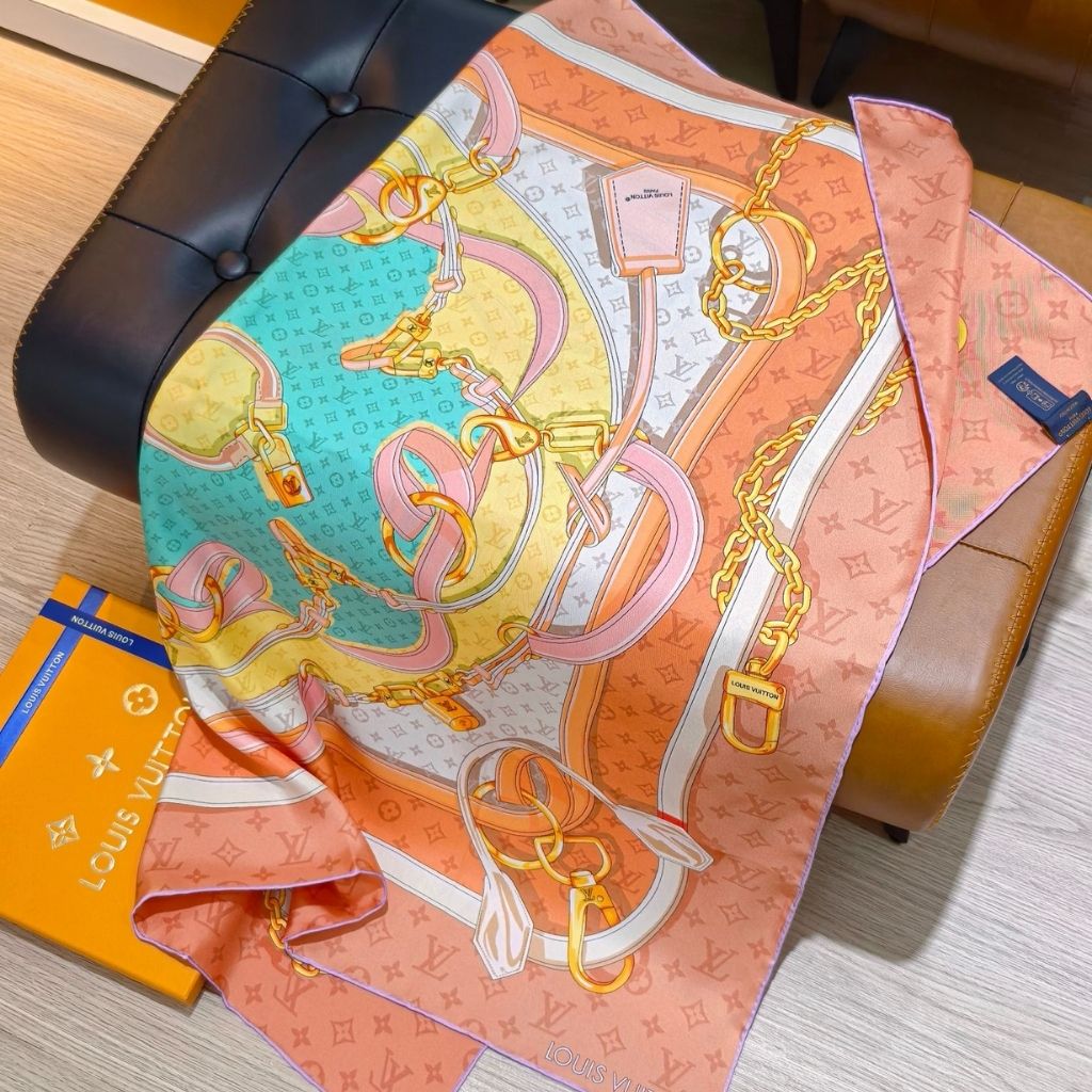 Louis Vuitton Flower And Scraps Brown 90Cm M79924 - Image 3