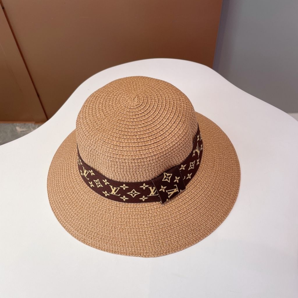 Louis Vuitton Monogram Silhouette Capeline Bucket Hat Natural Tan Raffia - Image 6