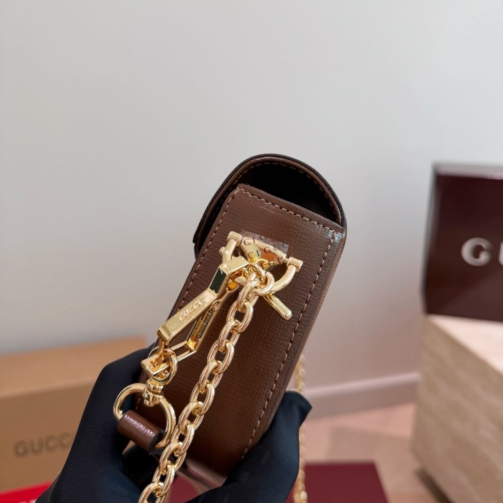 Gucci Horsebit 1955 Small Shoulder Bag Beige And GG Supreme Canvas 21.5Cm 752002 92TCG 8563 - Image 6