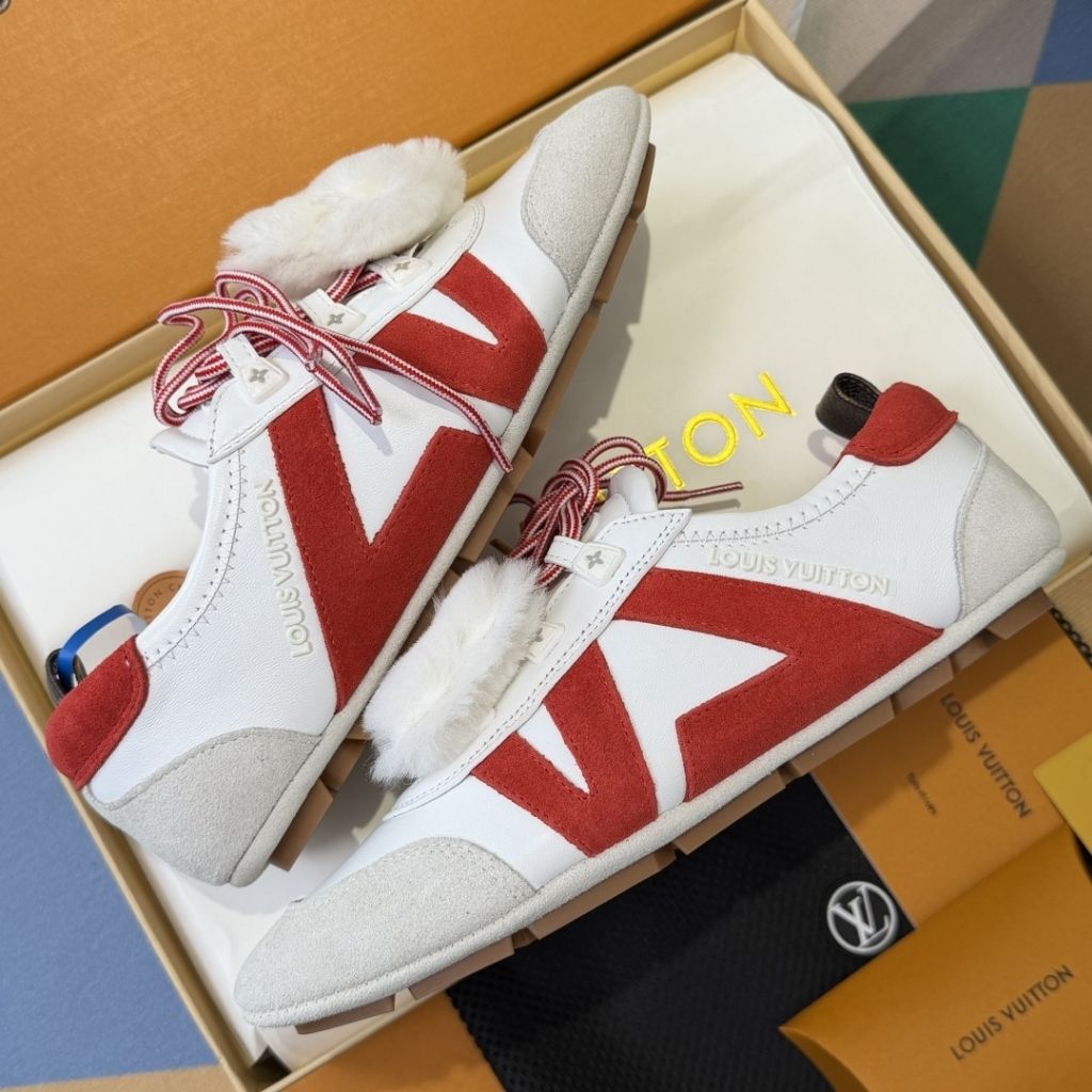 Louis Vuitton LV Sneakerina White And Red 1AJPCO - Image 2