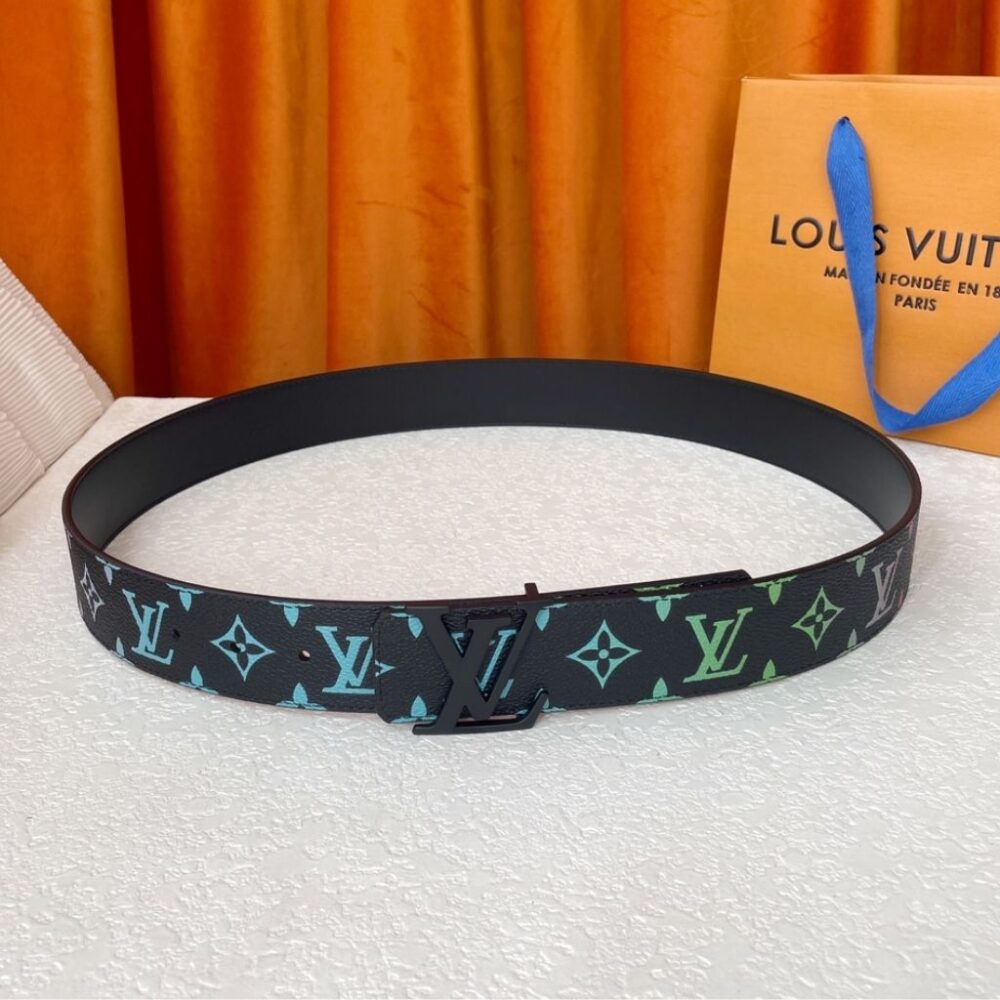 Alternative view of Louis Vuitton Shape Reversible Belt Black And Rainbow Monogram 4Cm M0660Q